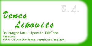 denes lipovits business card